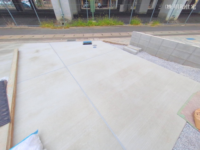 東京都府中市分梅町2丁目の新築戸建て外構写真 2025年10月8日撮影