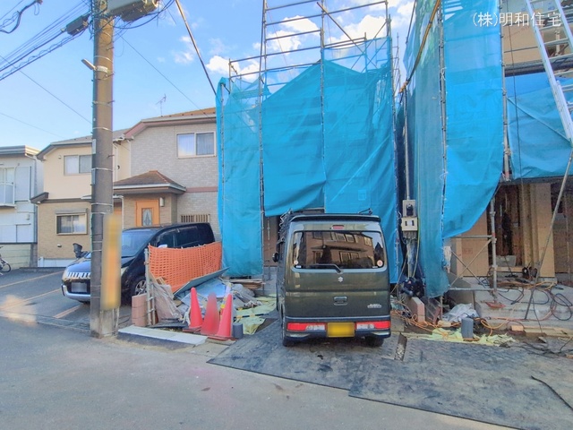 東京都府中市是政１丁目の新築戸建て上棟写真 2026年1月7日撮影