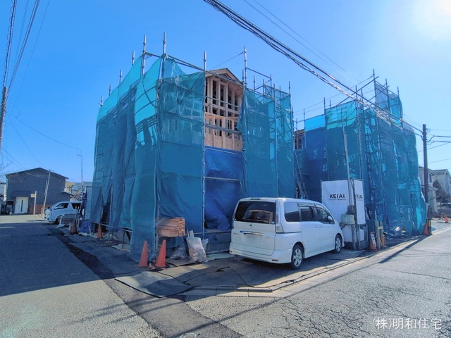東京都府中市朝日町１丁目の新築戸建て上棟写真 2026年1月12日撮影