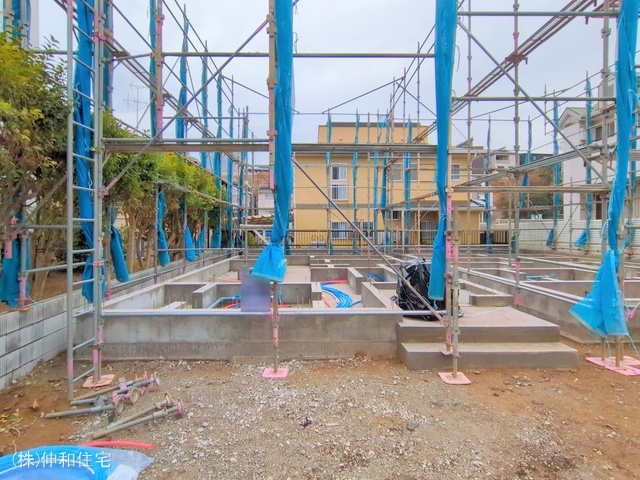 千葉県千葉市花見川区朝日ケ丘3丁目の新築戸建て基礎写真 2025年3月3日撮影