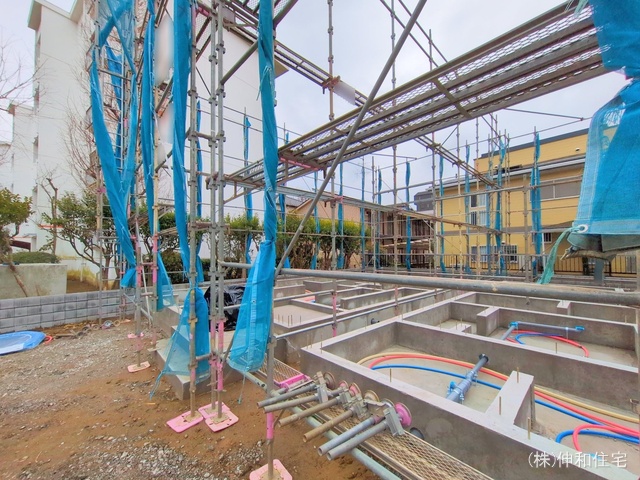 千葉県千葉市花見川区朝日ケ丘3丁目の新築戸建て基礎写真 2025年3月3日撮影