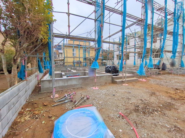 千葉県千葉市花見川区朝日ケ丘3丁目の新築戸建て基礎写真 2025年3月3日撮影