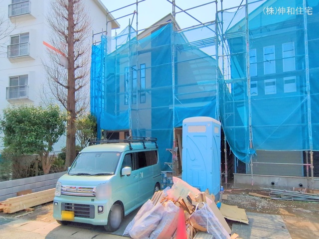 千葉県千葉市花見川区朝日ケ丘3丁目の新築戸建てシート写真 2025年3月25日撮影