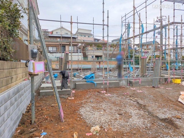 千葉県千葉市花見川区朝日ケ丘4丁目の新築戸建て基礎写真 2025年3月3日撮影