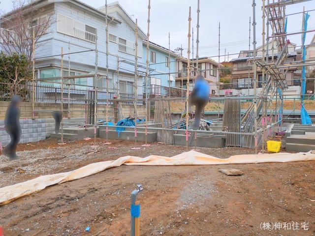 千葉県千葉市花見川区朝日ケ丘4丁目の新築戸建て基礎写真 2025年3月3日撮影