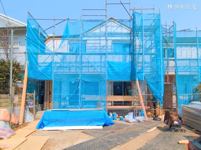 千葉県千葉市花見川区朝日ケ丘4丁目の新築戸建てシート写真 2025年3月25日撮影