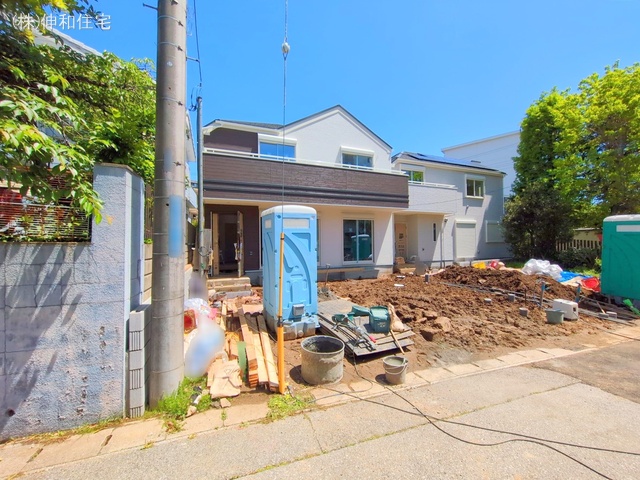 千葉県千葉市花見川区朝日ケ丘4丁目の新築戸建て外構写真 2025年5月6日撮影