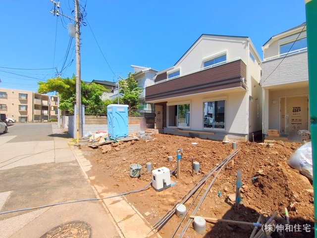 千葉県千葉市花見川区朝日ケ丘4丁目の新築戸建て外構写真 2025年5月6日撮影