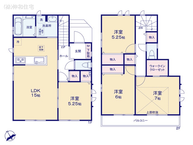 千葉県千葉市美浜区幕張西6丁目の新築戸建て 4LDK間取図 ※図面と異なる場合は現況を優先