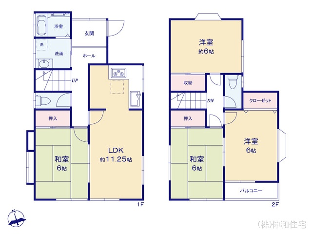 千葉県千葉市花見川区こてはし台6丁目の中古戸建て 4LDK間取図 ※図面と異なる場合は現況を優先