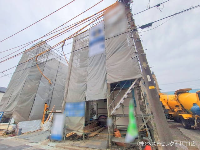 埼玉県川口市元郷5丁目の新築戸建てシート写真 2025年4月19日撮影