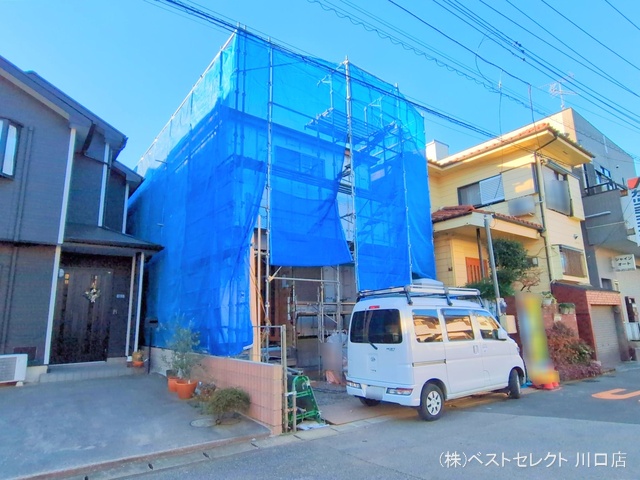 埼玉県川口市前川2丁目の新築戸建てシート写真 2024年12月9日撮影
