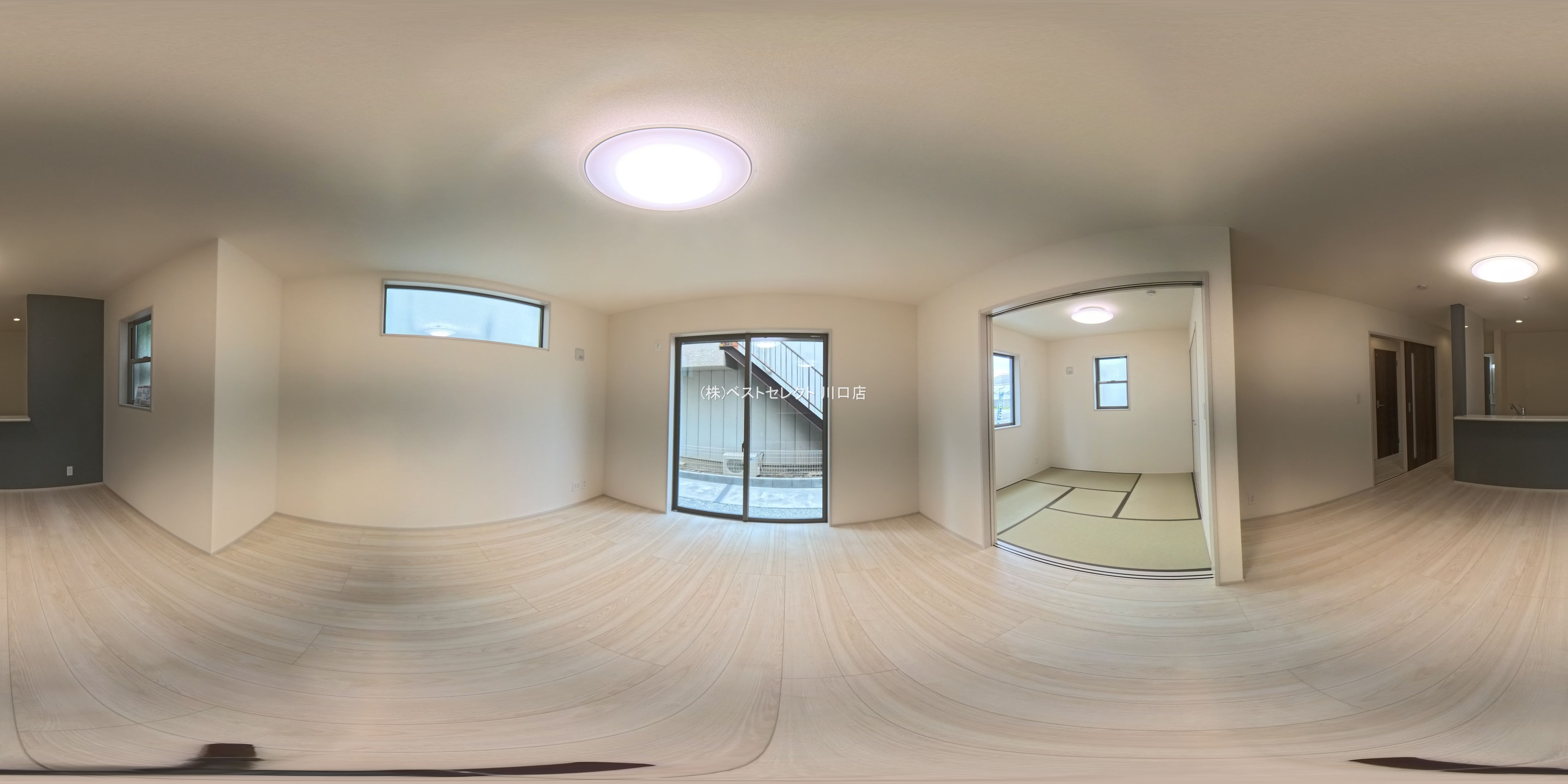 埼玉県川口市上青木２丁目の新築戸建てパノラマ（リビング）写真 2025年9月3日撮影
