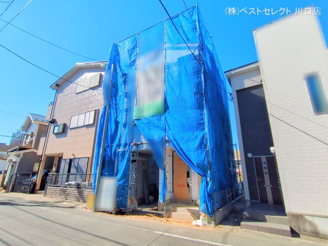 埼玉県川口市青木1丁目の新築戸建てシート写真 2025年2月24日撮影