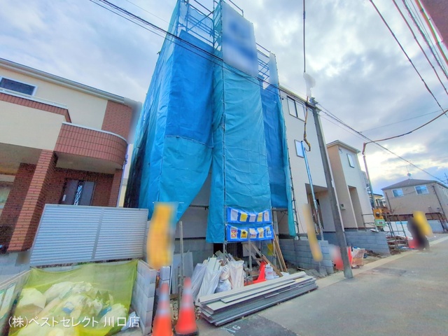 埼玉県川口市鳩ヶ谷本町2丁目の新築戸建てシート写真 2025年2月3日撮影
