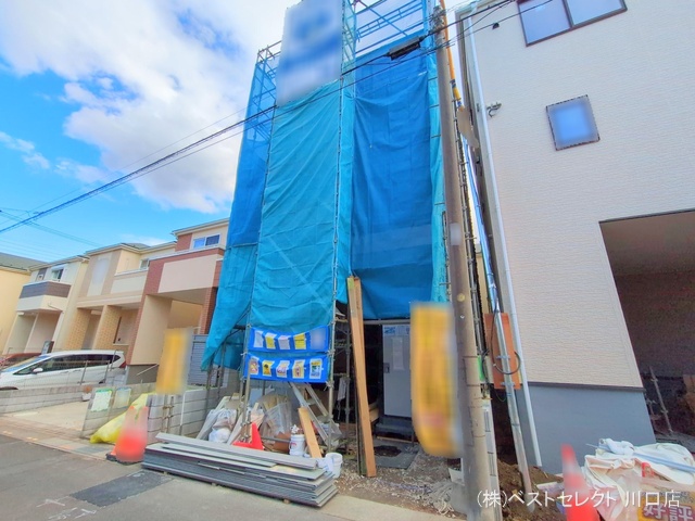 埼玉県川口市鳩ヶ谷本町2丁目の新築戸建てシート写真 2025年2月3日撮影