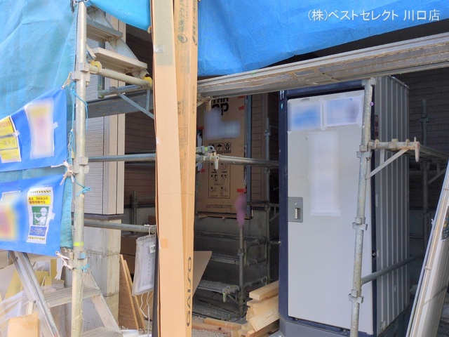 埼玉県川口市鳩ヶ谷本町2丁目の新築戸建てシート写真 2025年2月3日撮影