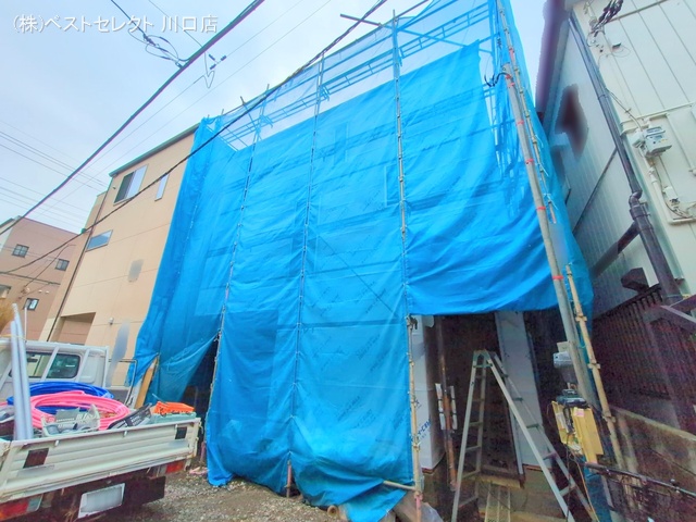 埼玉県川口市西川口3丁目の新築戸建てシート写真 2025年3月3日撮影