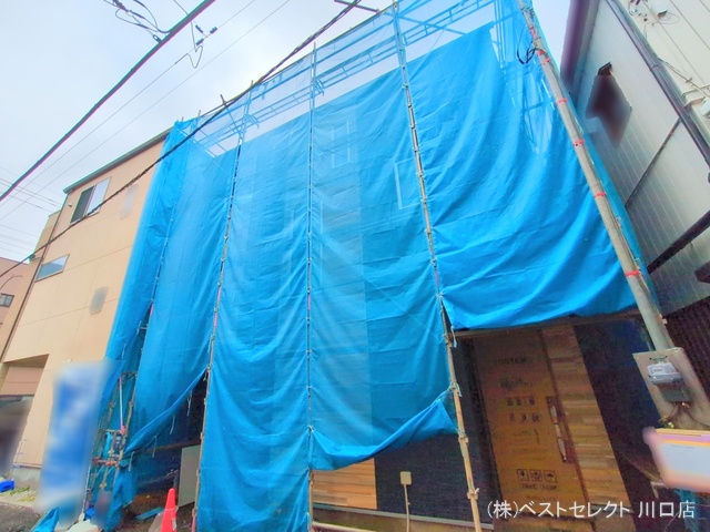 埼玉県川口市西川口3丁目の新築戸建てシート写真 2025年4月1日撮影