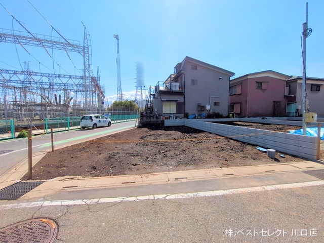 埼玉県川口市南鳩ヶ谷7丁目の新築戸建て更地・土地写真 2025年4月3日撮影