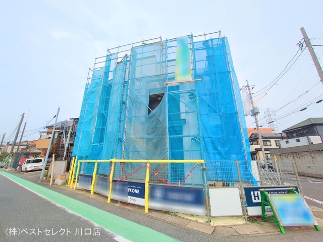 埼玉県川口市南鳩ヶ谷7丁目の新築戸建てシート写真 2025年7月6日撮影