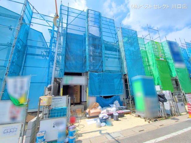 埼玉県川口市南鳩ヶ谷7丁目の新築戸建てシート写真 2025年7月3日撮影