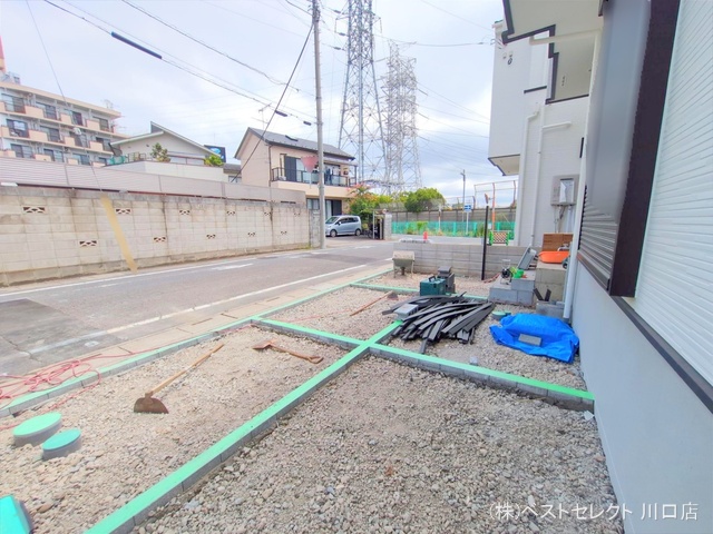 埼玉県川口市南鳩ヶ谷7丁目の新築戸建て外構写真 2025年7月31日撮影