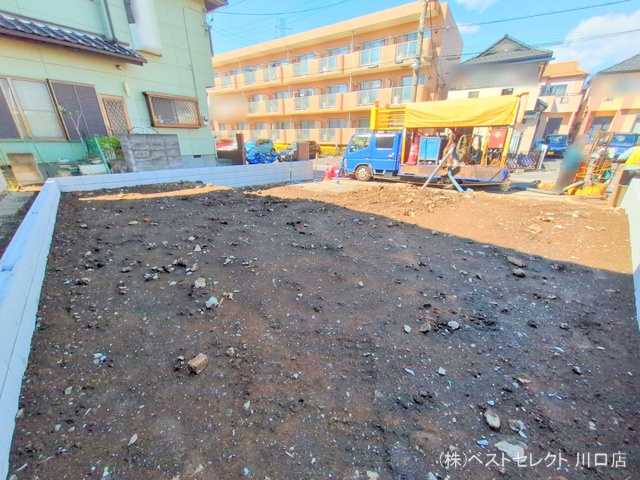 埼玉県川口市南鳩ヶ谷7丁目の新築戸建て更地・土地写真 2025年4月3日撮影