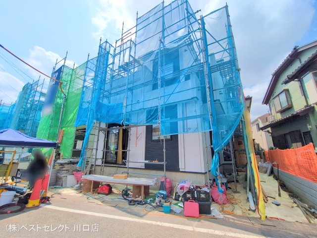 埼玉県川口市南鳩ヶ谷7丁目の新築戸建てシート写真 2025年7月3日撮影