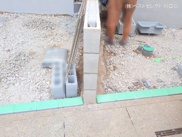 埼玉県川口市南鳩ヶ谷7丁目の新築戸建て外構写真 2025年7月31日撮影