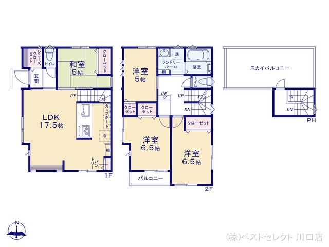 埼玉県川口市大字伊刈の未入居 戸建て 4LDK間取図 ※図面と異なる場合は現況を優先