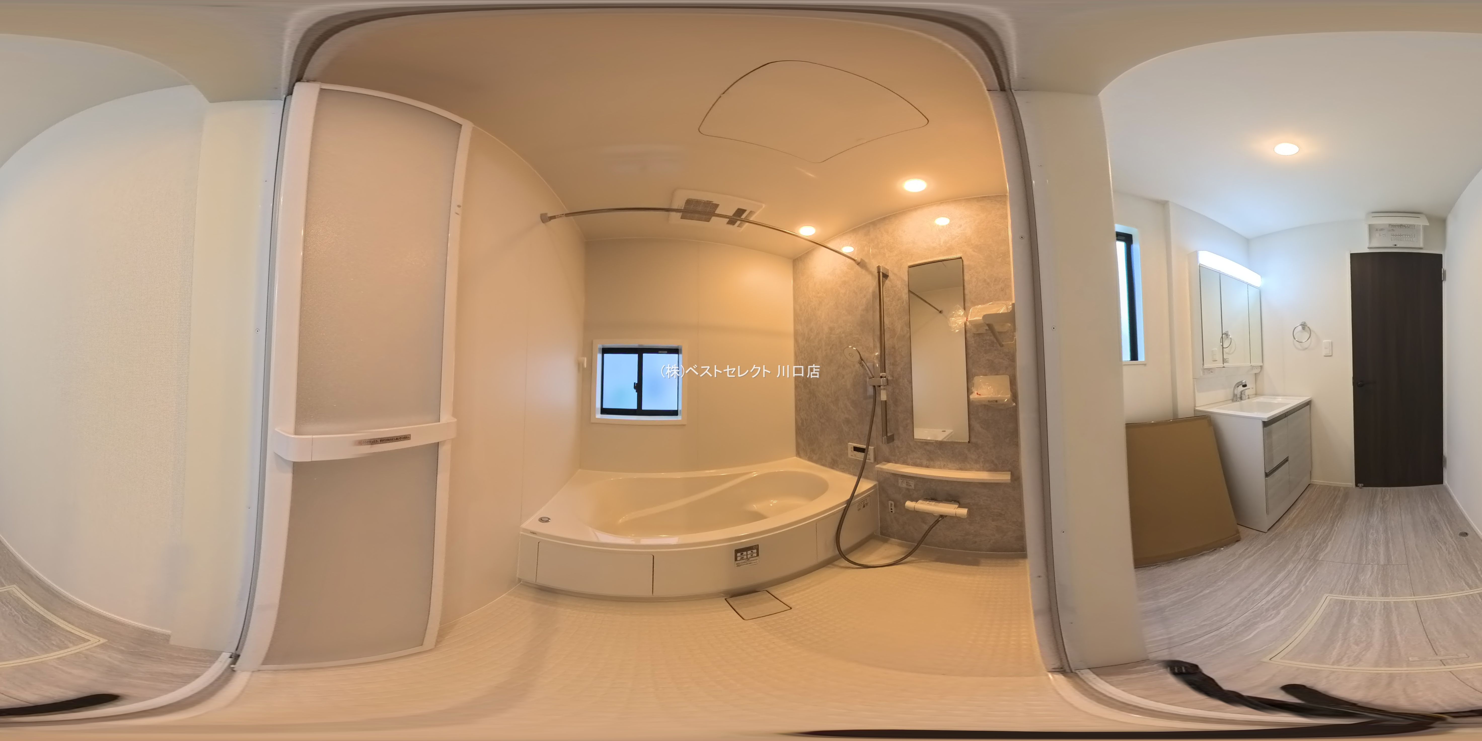 埼玉県川口市前川町４丁目の新築戸建てパノラマ（お風呂）写真 2025年12月21日撮影