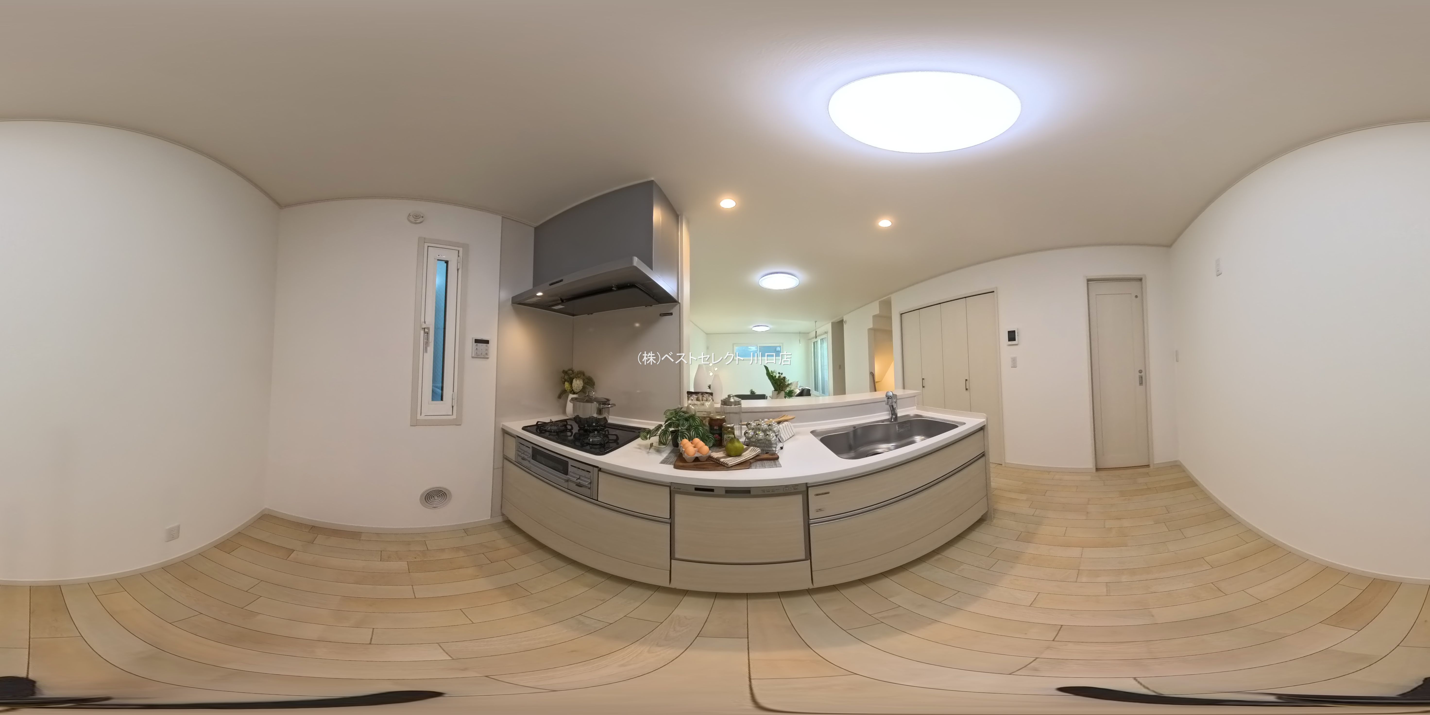 埼玉県蕨市南町３丁目の新築戸建てパノラマ（キッチン）写真 2026年1月22日撮影