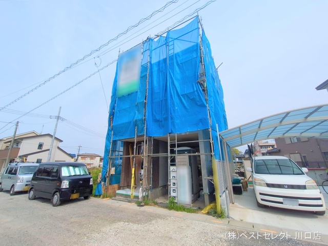 埼玉県川口市大字里の新築戸建てシート写真 2025年5月13日撮影