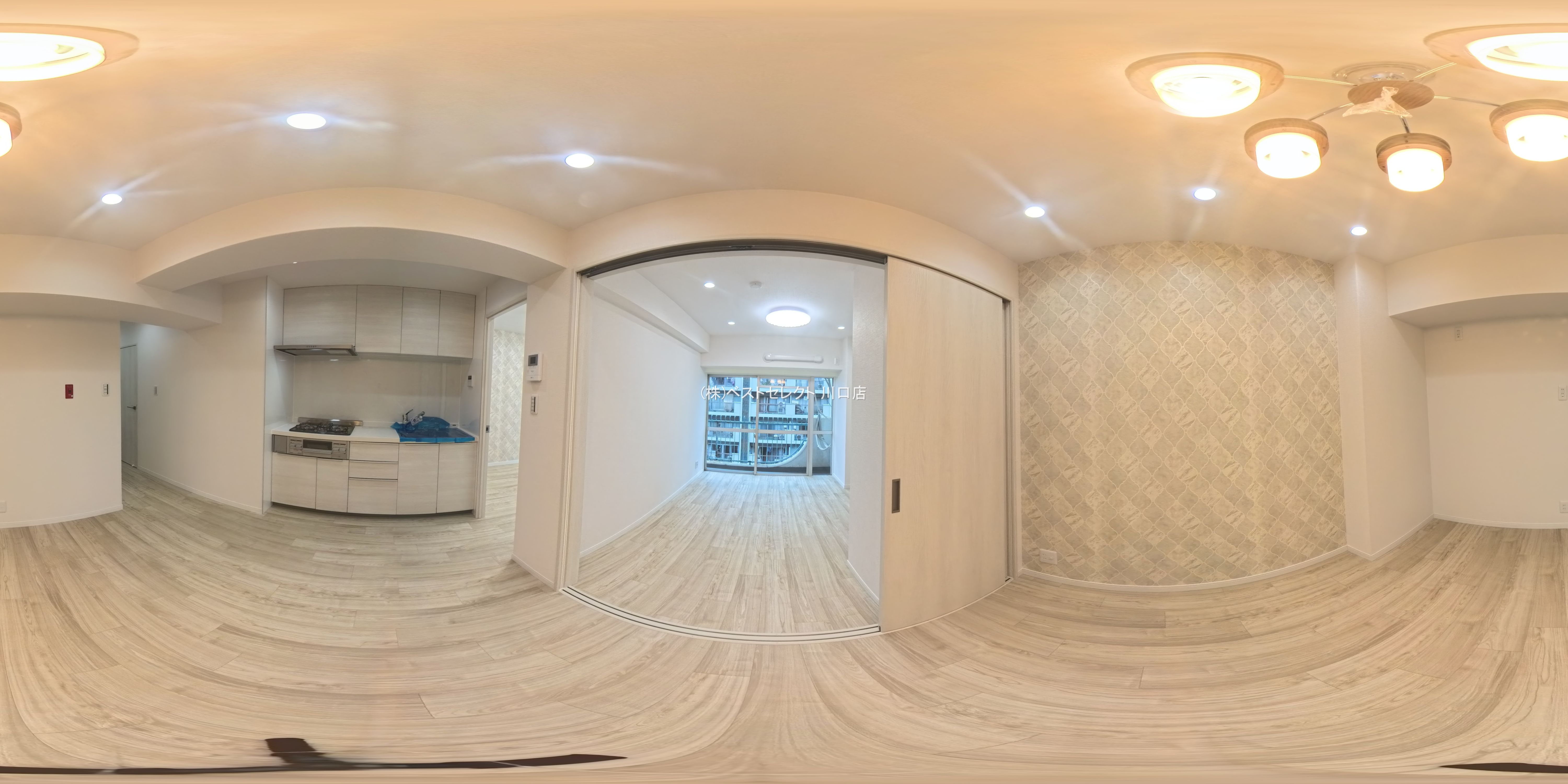 埼玉県蕨市中央１丁目のマンション『わらびリーフハイツ』パノラマ（リビング）写真 2025年6月9日撮影