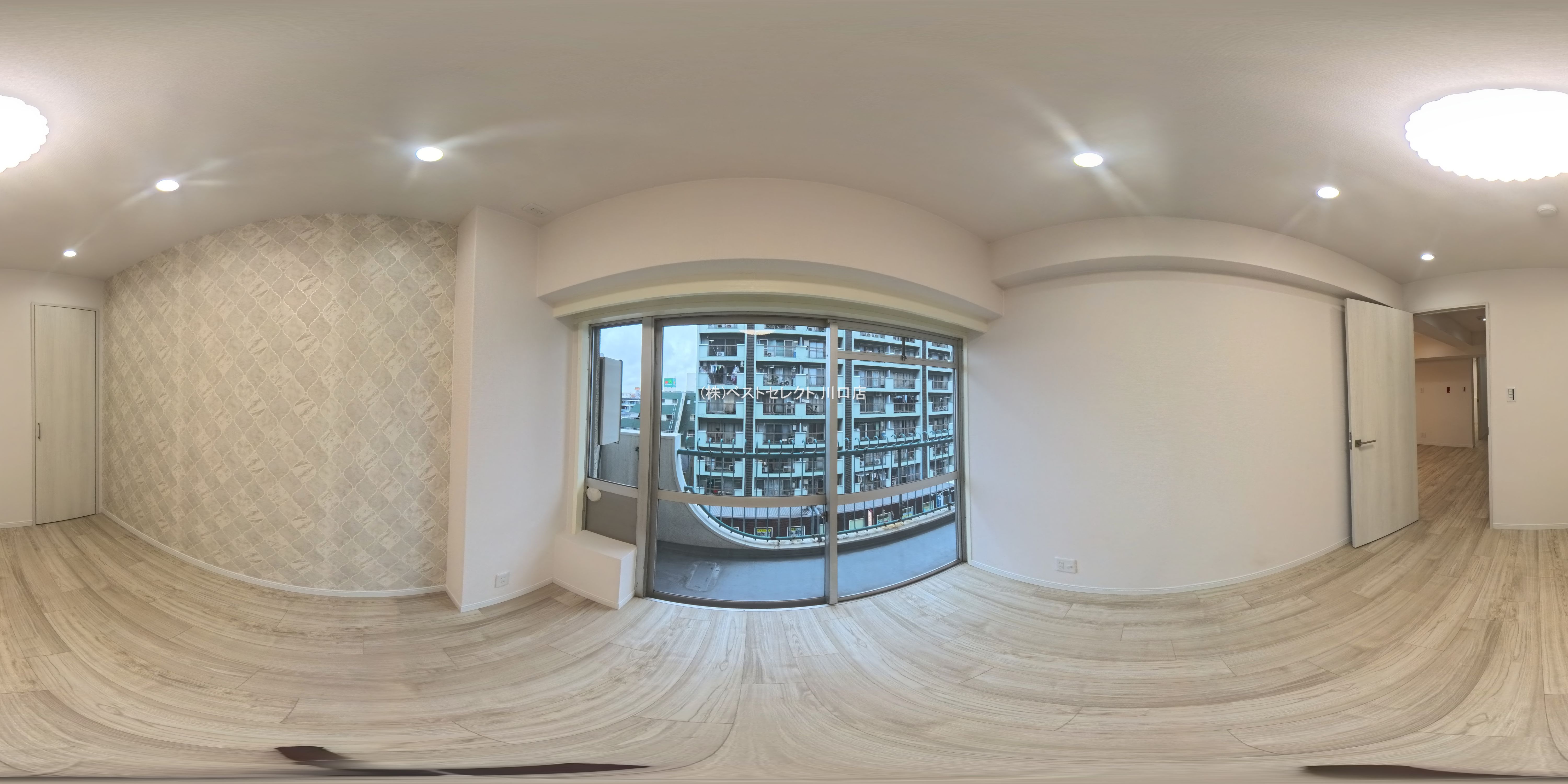 埼玉県蕨市中央１丁目のマンション『わらびリーフハイツ』パノラマ（居室サブ）写真 2025年6月9日撮影