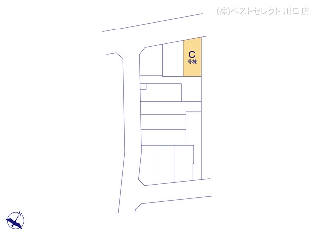 埼玉県川口市芝宮根町の新築戸建て全体区画図 ※図面と異なる場合は現況を優先