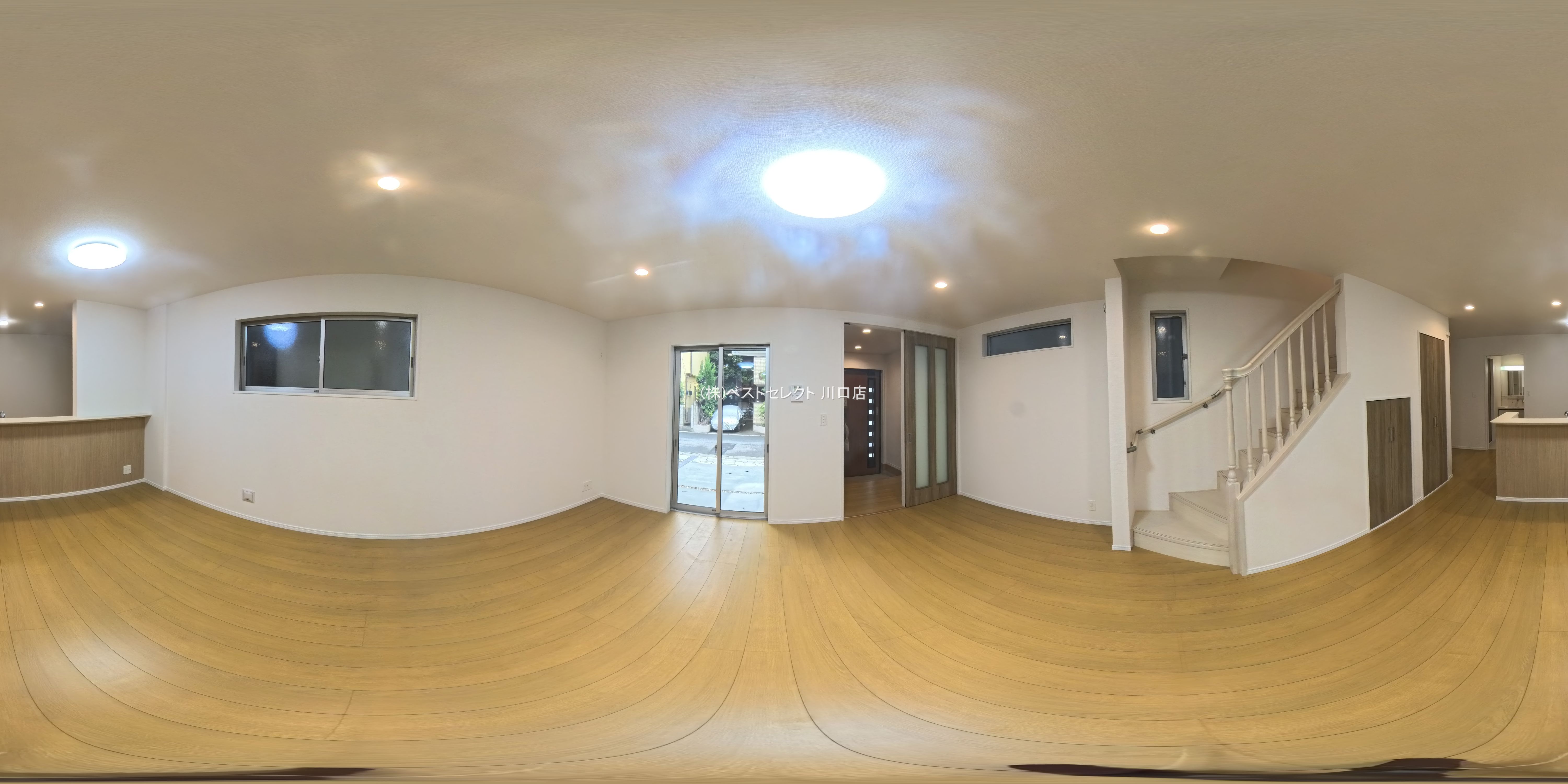 埼玉県川口市芝宮根町の新築戸建てパノラマ（リビング）写真 2025年10月15日撮影