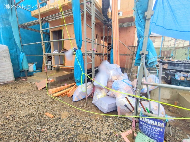 埼玉県川口市芝宮根町の新築戸建て上棟写真 2025年5月29日撮影