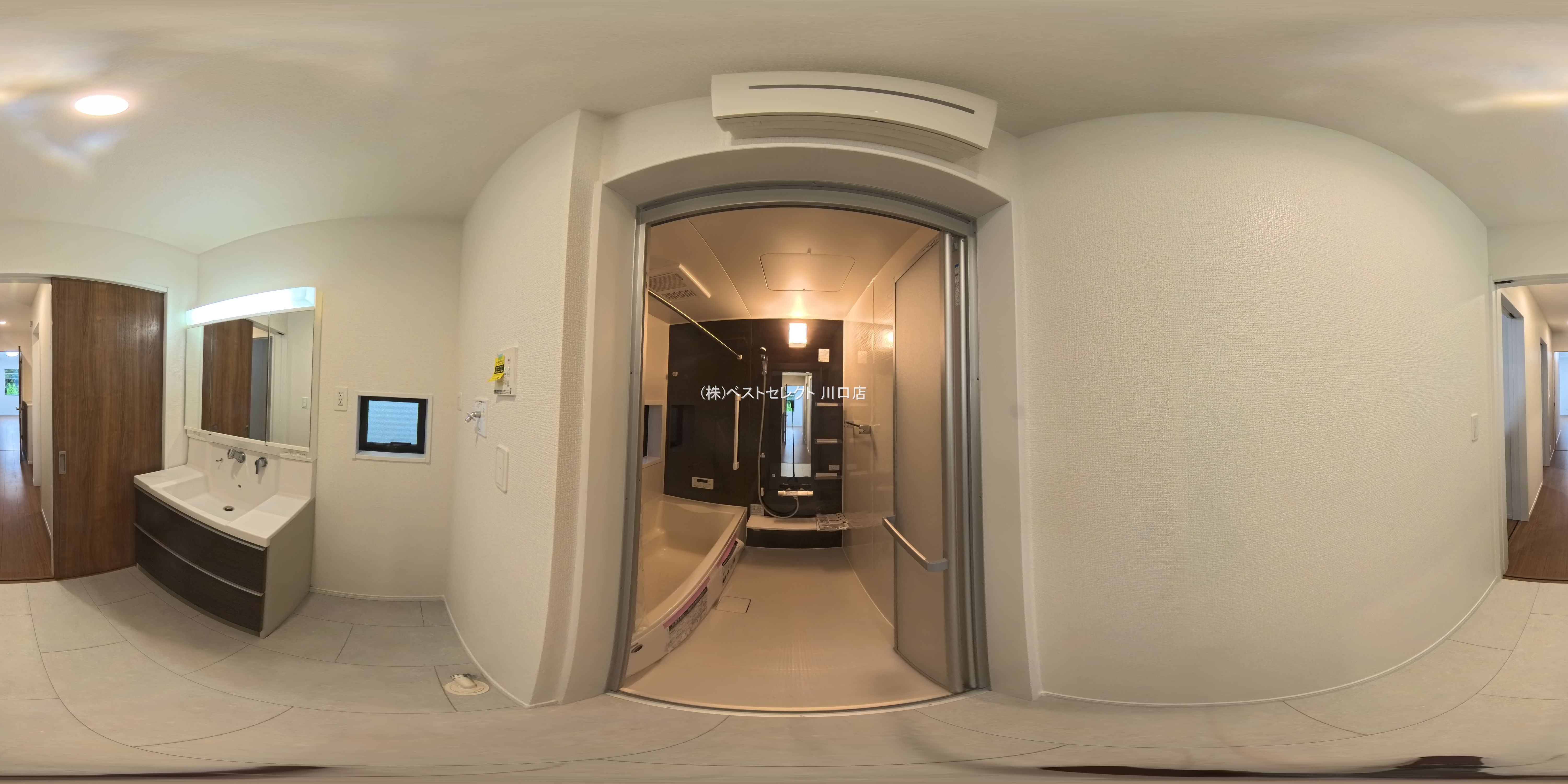 埼玉県川口市芝宮根町の新築戸建てパノラマ（お風呂）写真 2025年10月15日撮影