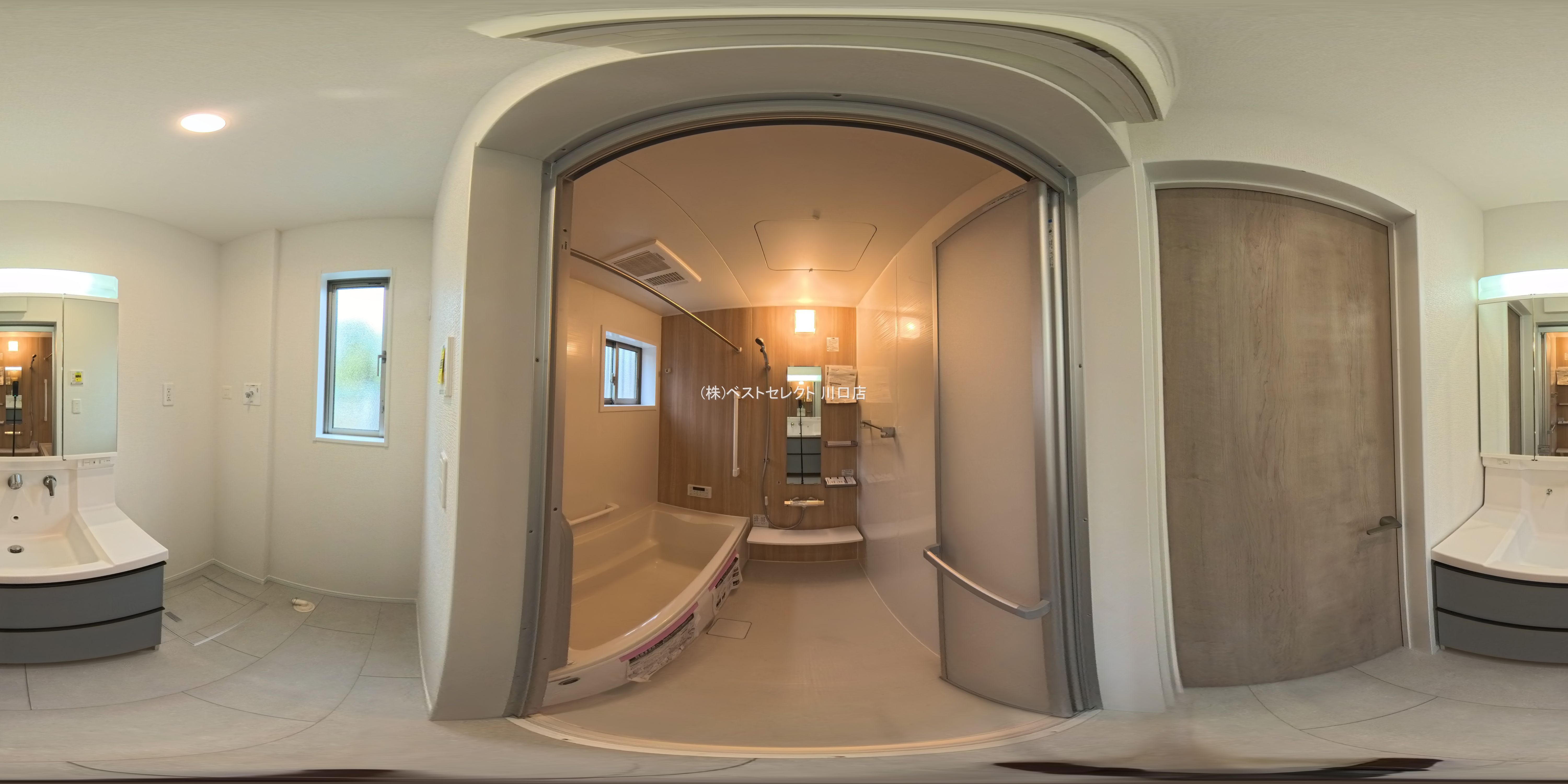 埼玉県川口市芝宮根町の新築戸建てパノラマ（お風呂）写真 2025年10月15日撮影