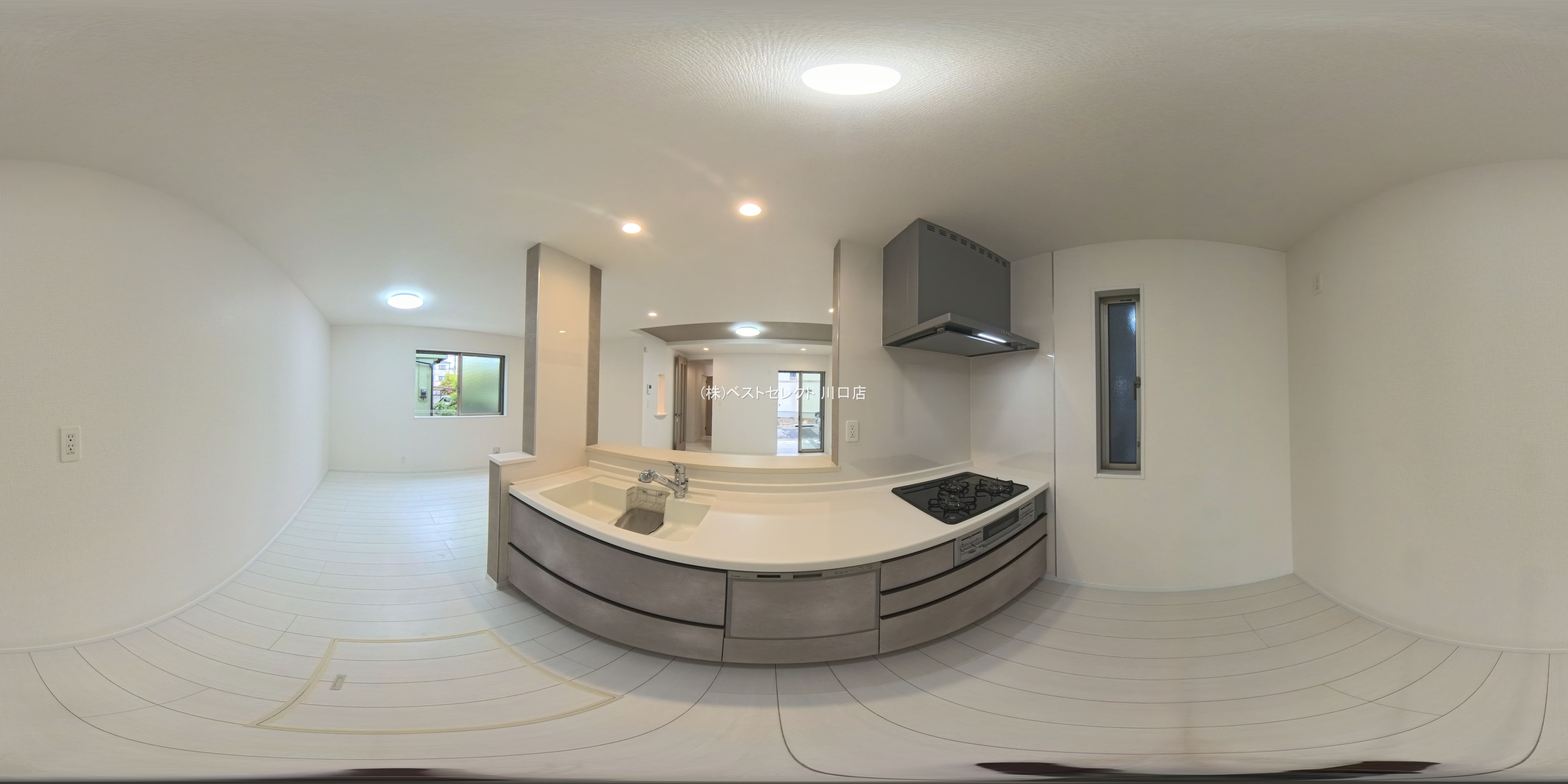 埼玉県川口市芝宮根町の新築戸建てパノラマ（キッチン）写真 2025年10月15日撮影