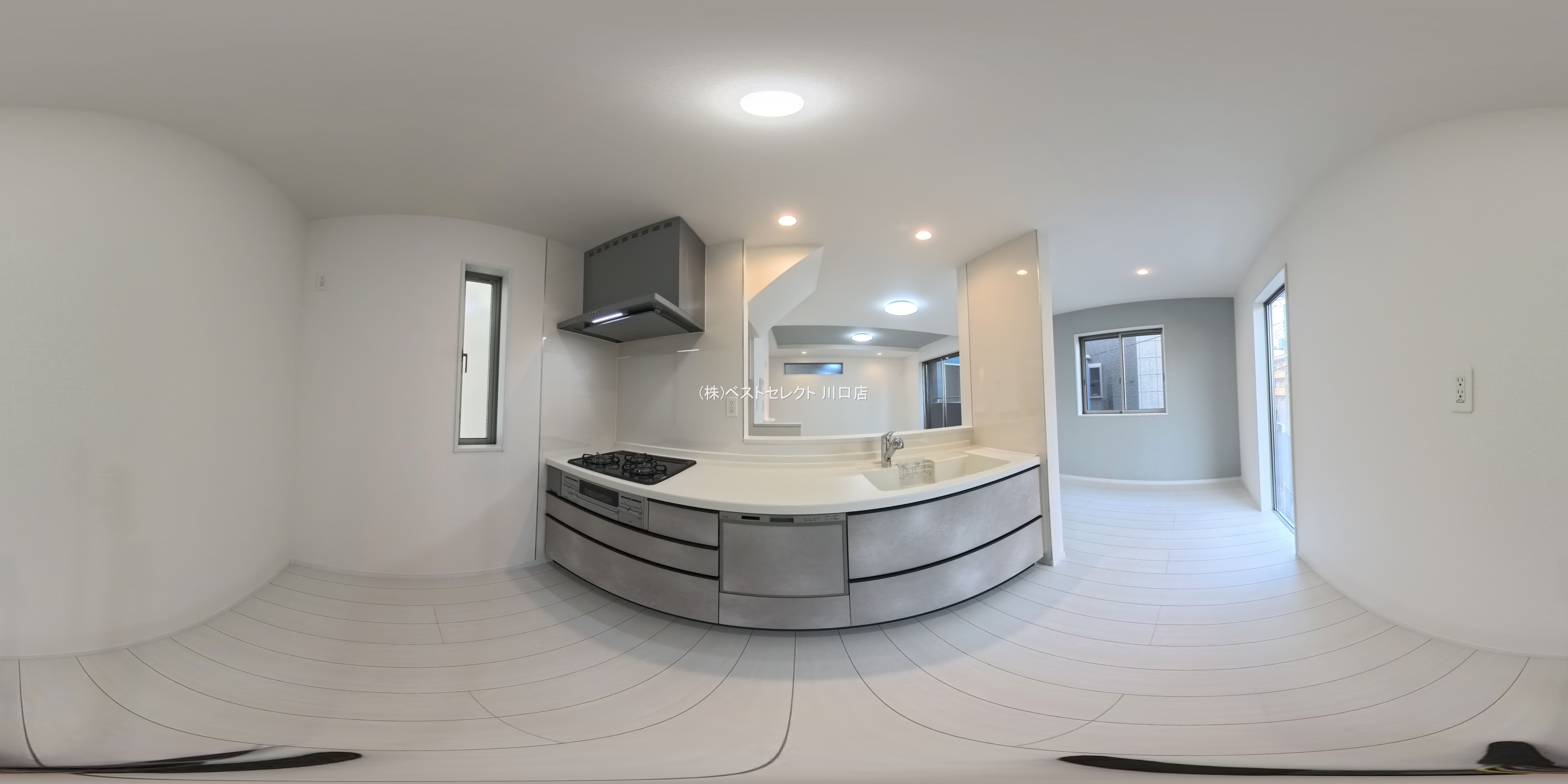 埼玉県川口市芝中田２丁目の新築戸建てパノラマ（キッチン）写真 2025年12月24日撮影