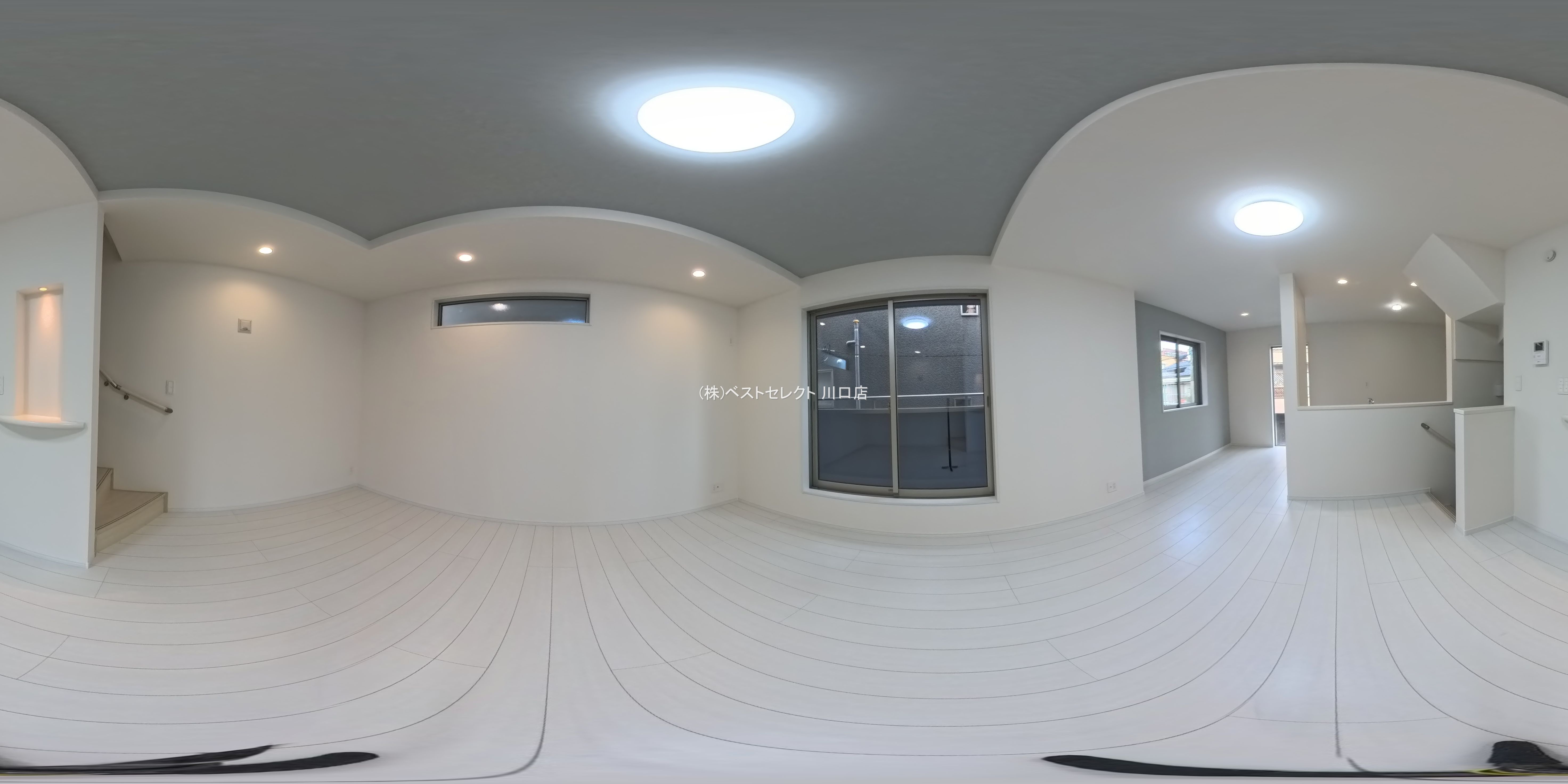 埼玉県川口市芝中田２丁目の新築戸建てパノラマ（リビング）写真 2025年12月24日撮影