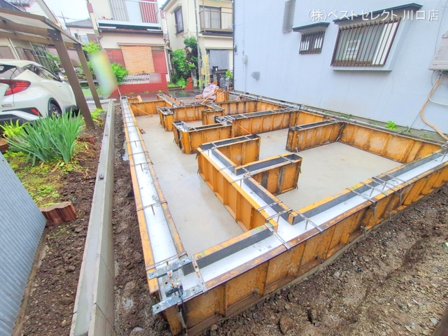 埼玉県川口市三ツ和3丁目の新築戸建て基礎写真 2025年6月2日撮影
