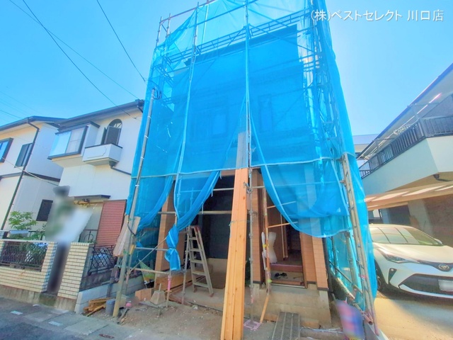 埼玉県川口市三ツ和3丁目の新築戸建てシート写真 2025年7月30日撮影