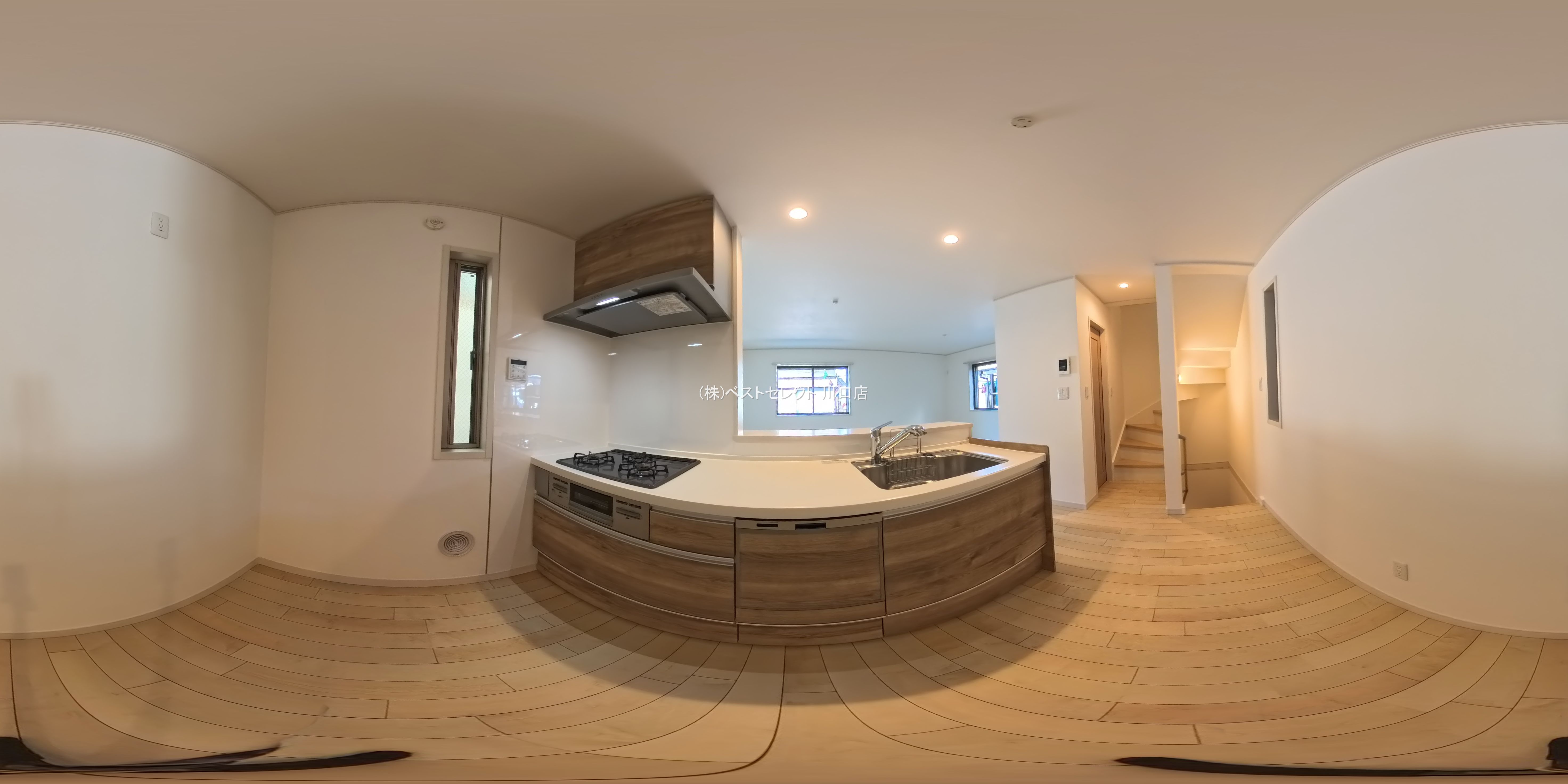 埼玉県蕨市北町４丁目の新築戸建てパノラマ（キッチン）写真 2025年12月22日撮影