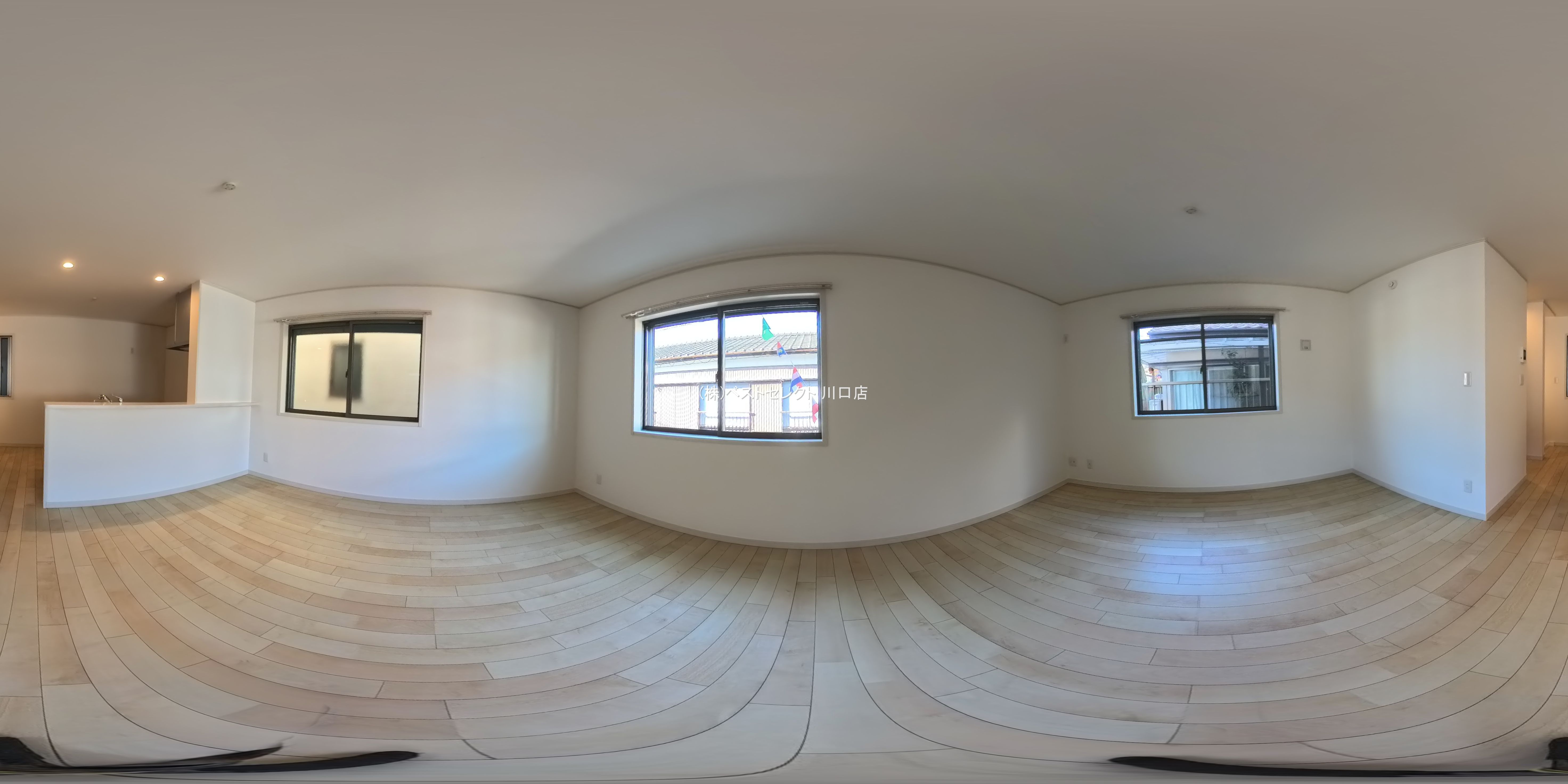 埼玉県蕨市北町４丁目の新築戸建てパノラマ（リビング）写真 2025年12月22日撮影