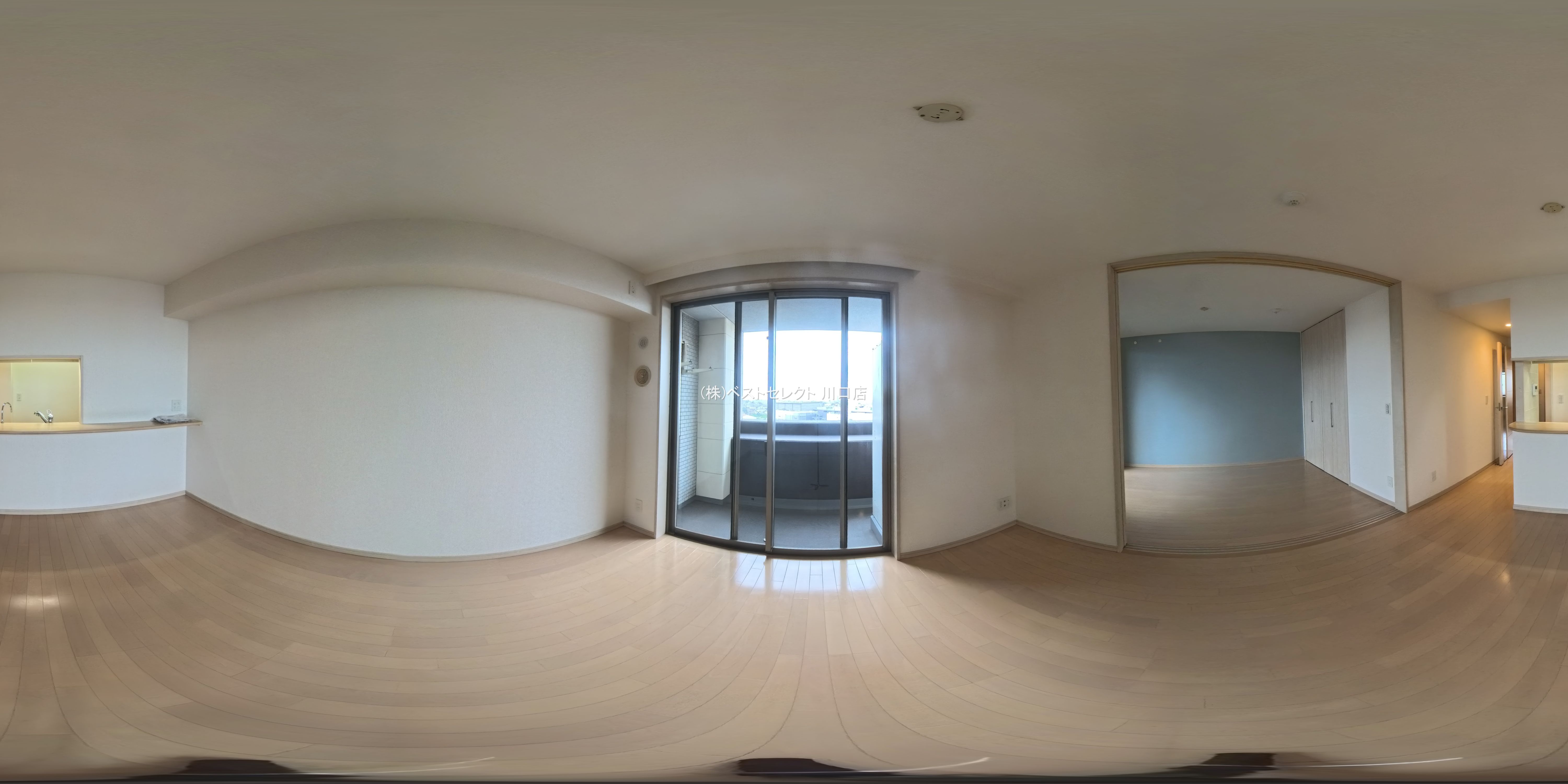 埼玉県川口市大字里のマンション『シーズガーデングリーンパティオ』パノラマ（リビング）写真 2025年6月30日撮影