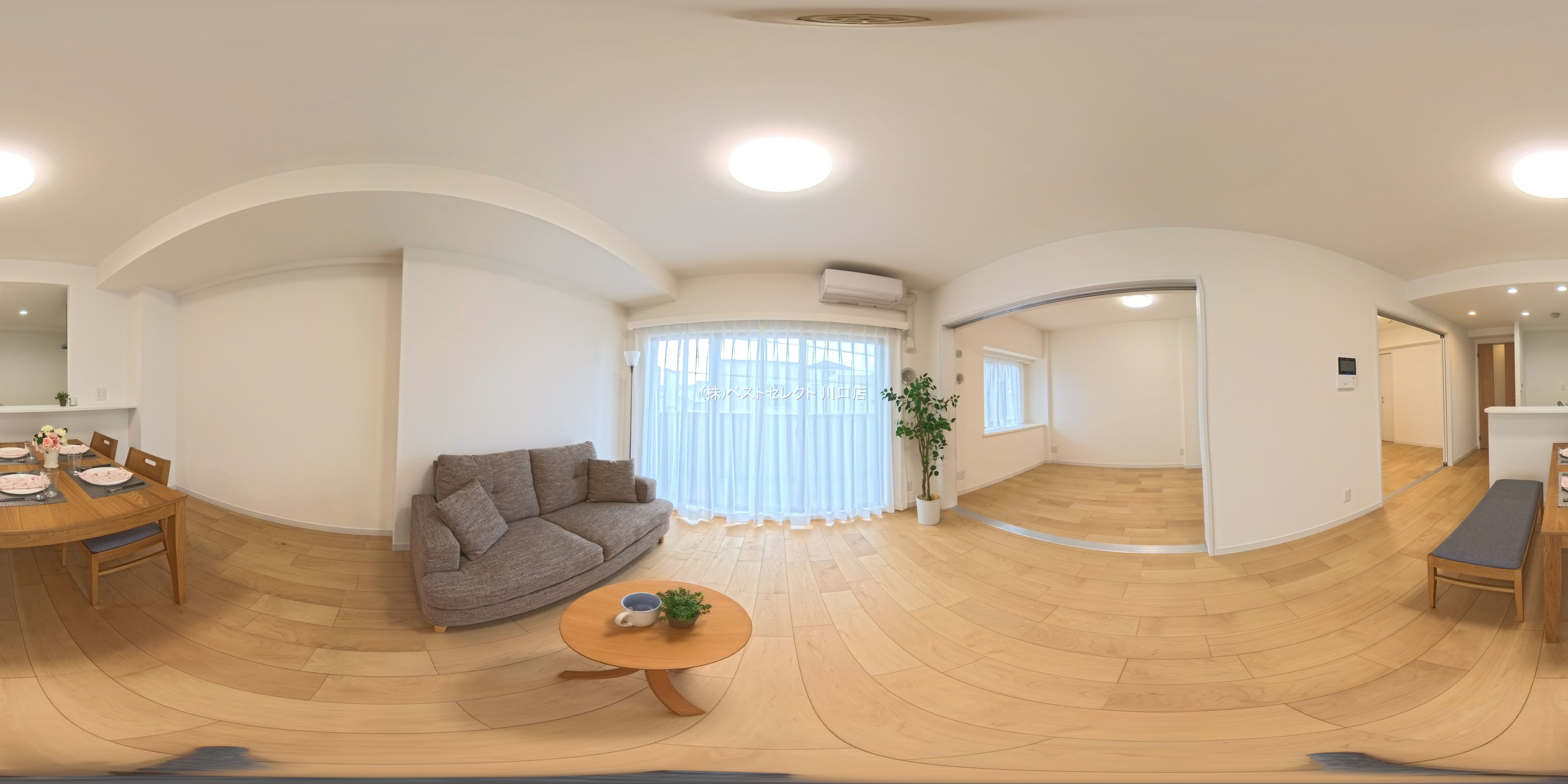 埼玉県川口市元郷１丁目のマンション『レーベンハイム川口元郷サザンテラス』パノラマ（リビング）写真 2025年7月2日撮影